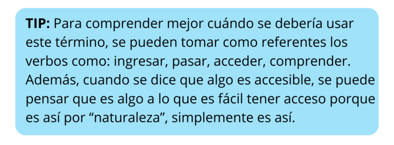 Accesible o asequible - La profe Mónica